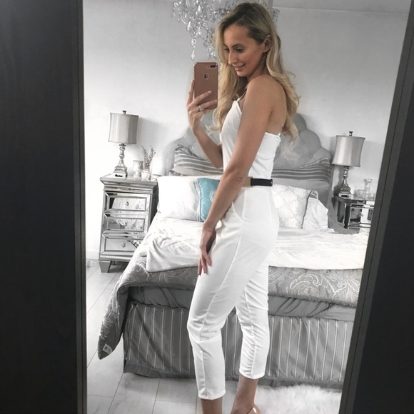 LAST ONE!!! High Waist Jumpsuit w/ Pockets - Picture 4 of 7